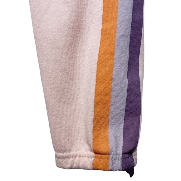 WILDFOX NWT Retro Grapefruit Striped Knox Jogger Pants Size Medium in Pink Salt - Picture 11 of 14